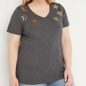 🇺🇸4th of July Lane bryant flip sequin star tee